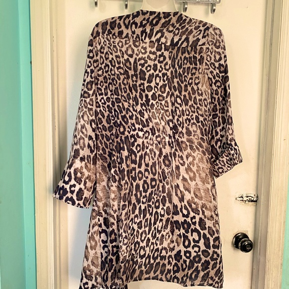 Cocoon print floral sleeve with pocket cardigan(F) - Picture 2 of 7